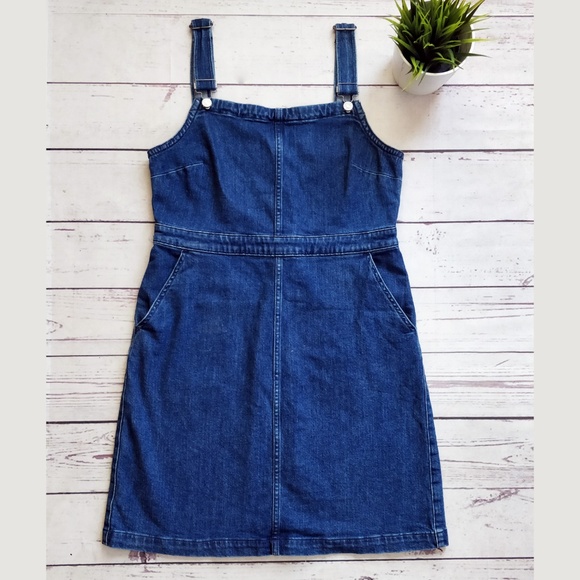 MADEWELL Blue Denim Hillview Overall Dress Size 12 - Picture 2 of 8